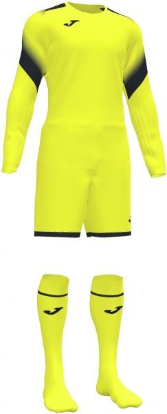 Футбольная форма Joma ZAMORA V GOALKEEPER SET FLUOR YELLOW L/S 101477.060 6XS-5XS желтый