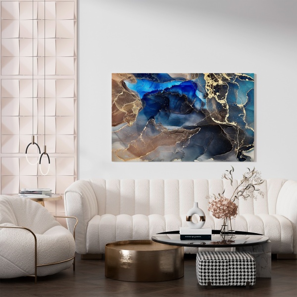 Картина на холсте Голубые флюиды 110x80 см WS Holst 14082213,6 