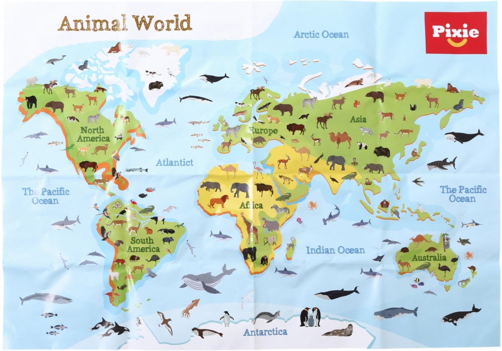 Игровой набор PIXIE ведро саванна 19 шт. 20.5х15.5х15.5 см пластик YX-8012