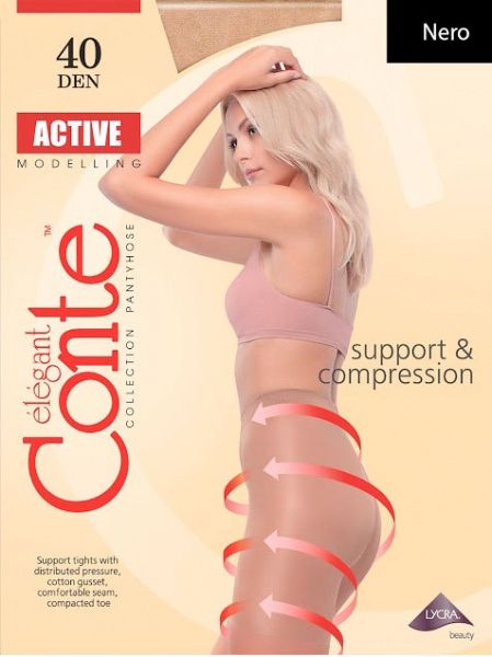 Колготки Conte Active 40 den nero р. 6 черный 