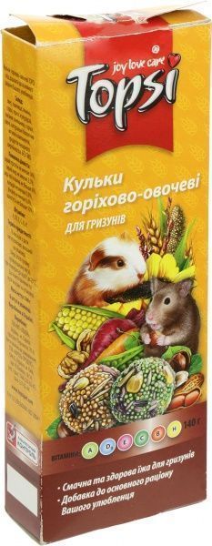 Ласощі Topsi Кульки горіхово-овочеві 6 шт. 140 г