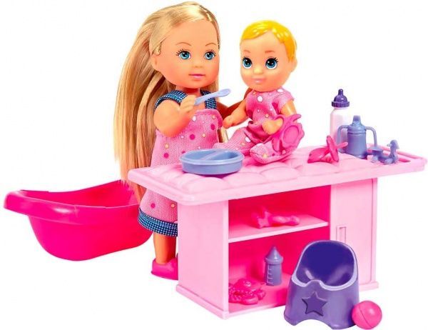 Кукольный набор Simba Steffi & Evi Няня с малышом