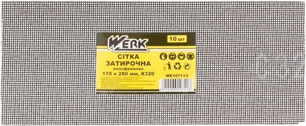 Сітка абразивна Werk з.320 10 шт. WE107113