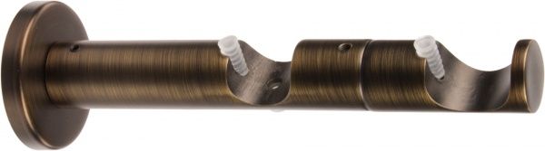 Тримач для карниза Gardinia Windsor подвійний набірний d25/20 мм бронзовий 