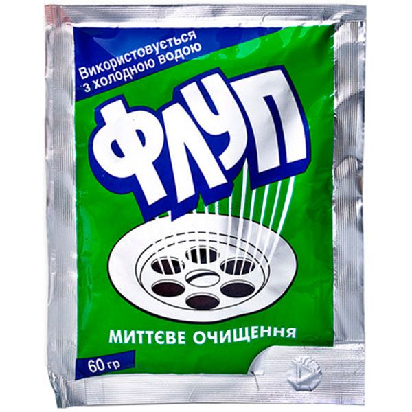 Средство для чистки труб Эврика Флуп холодная вода 60 г