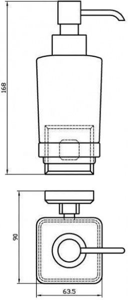 Дозатор для жидкого мыла Aqua Rodos Leonardo 9933А Black ОР0002376