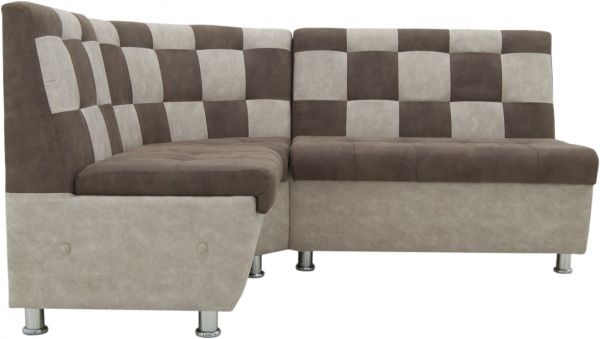 Уголок кухонный Кедр Лайт шахматка коричневый бежевый