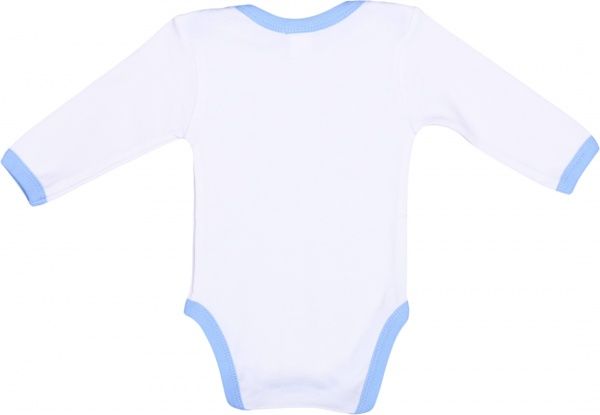 Боди детское для мальчика Baby Veres Hello Bunny цельный р.62 бело-голубой 