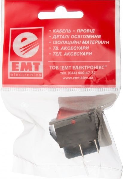 Вимикач кнопковий ЕМТ 11-0220RD-
