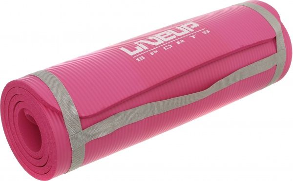 Килимок для фітнесу LiveUp NBR MAT 1800х600х12 мм NBR рожевий