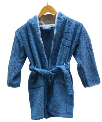 Халат детский для мальчиков Bambinelli с капюшоном р.110–116 голубой 