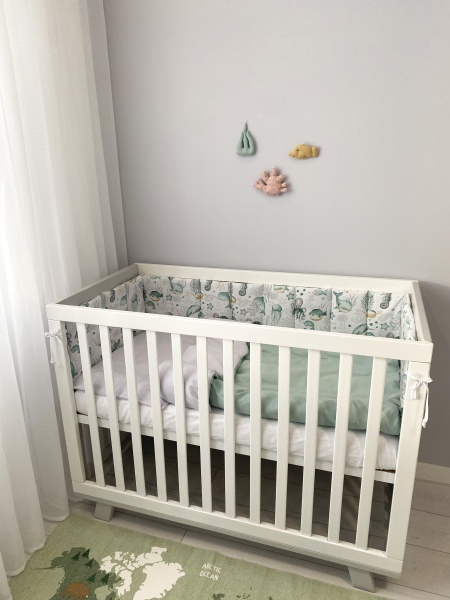 Комплект для детской кроватки Baby Veres Ocean бирюзовый 219.11