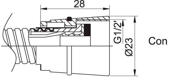 Шланг для душа Rubineta Rus/Con 1,5 м 600027