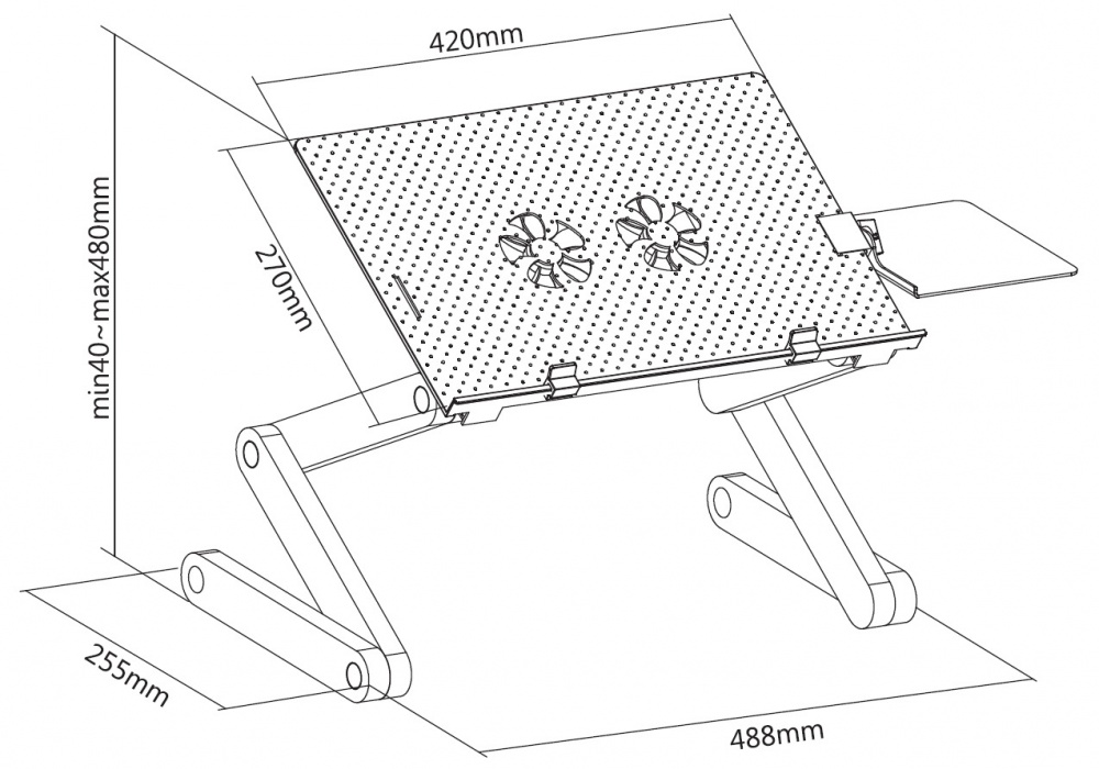 Столик для ноутбука OfficePro CD1230 Black (CD1230)