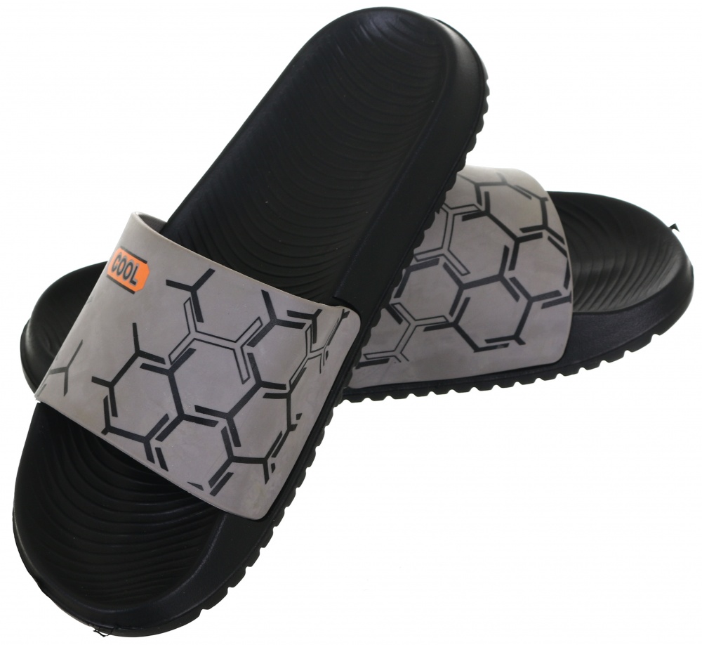 Шлепанцы унисекс Shantou р.39 серо-черный (ls-0221)