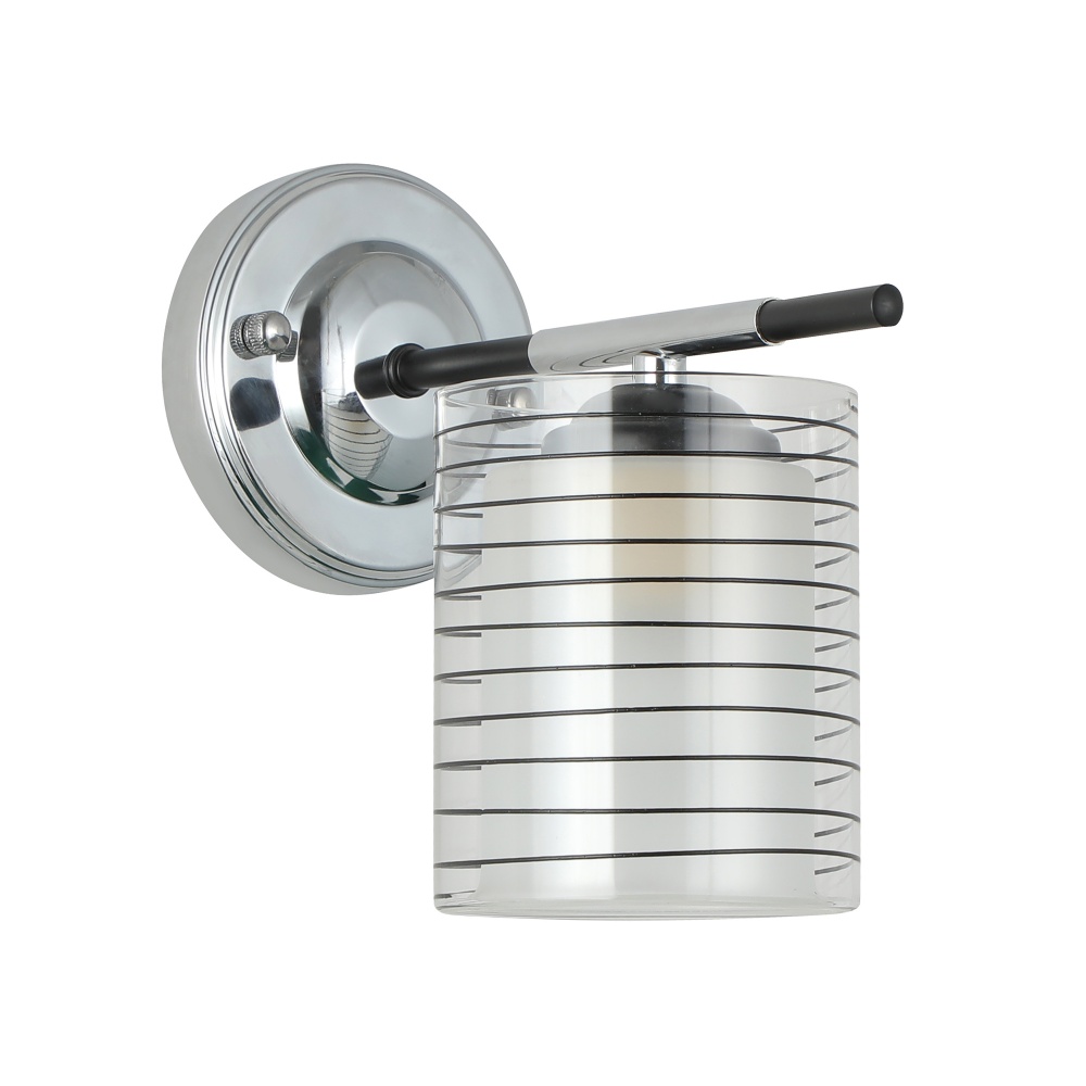 Бра Miorro Bruno 210х105х185 мм металл/стекло 40 Вт E27 хром 51-311-133