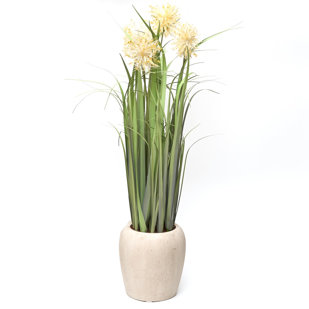 Растение искусственное Лук 73 см 4 цветка в горшке Девилон