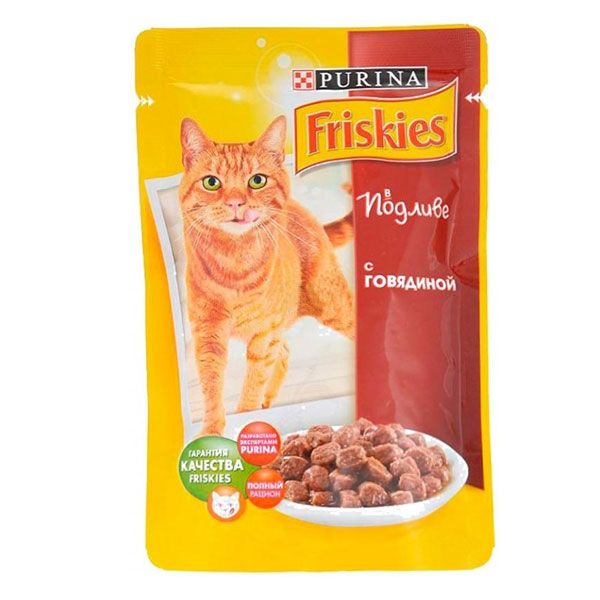 Корм Purina Friskies з яловичиною в підливі 100 г