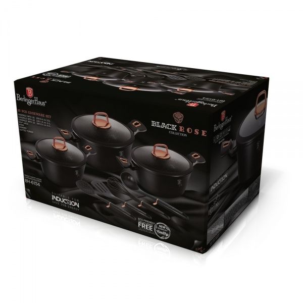 Набор посуды BLACK ROSE Collection 10 предметов BH 6154 Berlinger