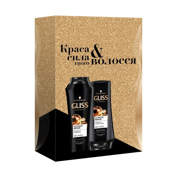 Набор подарочный для женщин Gliss Kur Ultimate Repair Шампунь 250 мл + Бальзам 200 мл