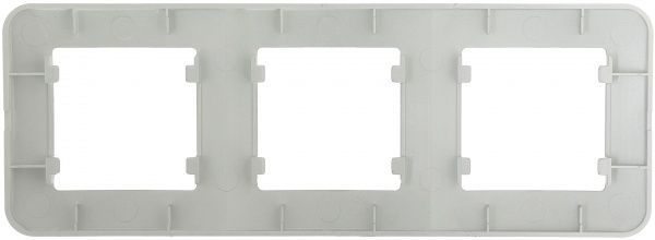 Рамка тримісна Makel Lillium Natural горизонтальна сріблястий