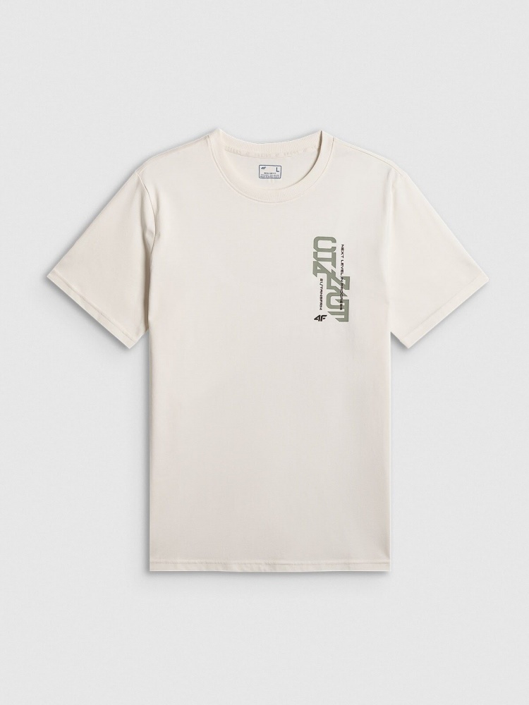 Футболка 4F TSHIRT M2665 4FWSS26TTSHM2665-12S р.M бежевий