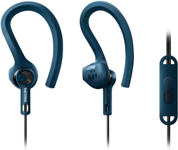 Гарнітура Philips ActionFit SHQ1405BL/00 Mic blue-grey 
