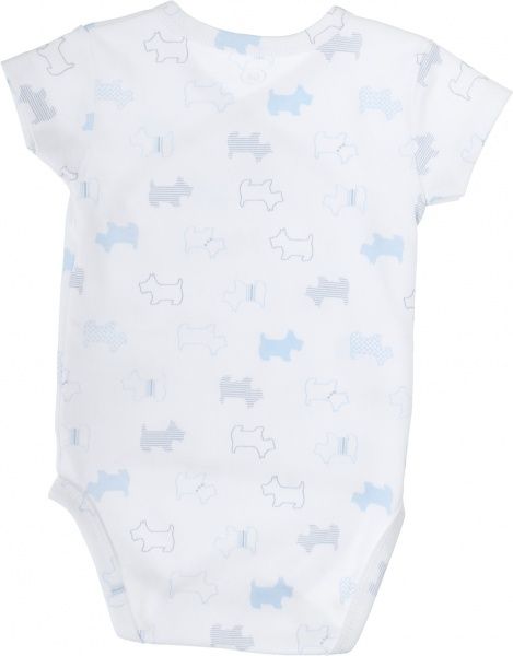 Боди детское Фламинго ясельное Собачки р.68 бело-голубой 141-222-13 