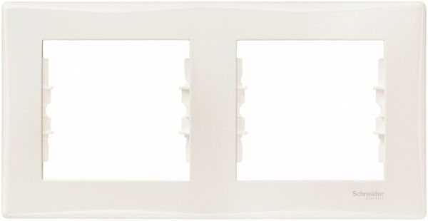 Рамка двухместная Schneider Electric Sedna горизонтальная кремовый SDN5800323