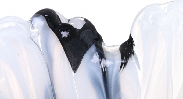 Ваза Antonio Tammaro Zebrine 33 см Черно-белая 