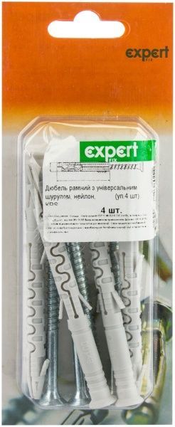 Дюбель рамный с универсальным шурупом 8x140 мм 4 шт. Expert Fix