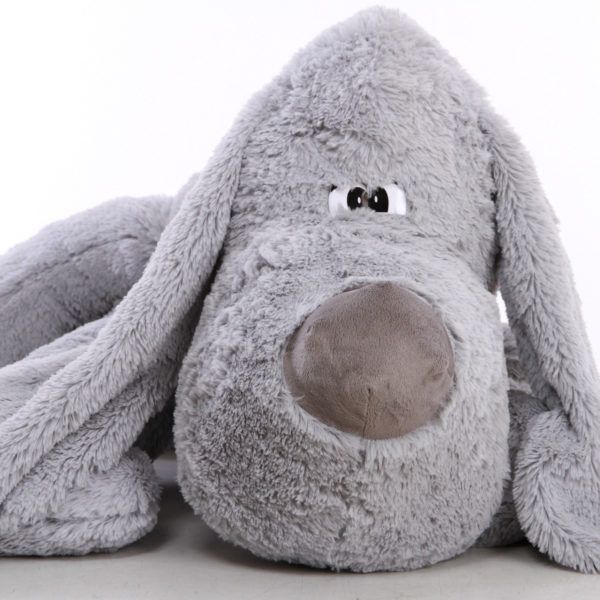 М'яка іграшка Собака Сенбернар сіра 100 см