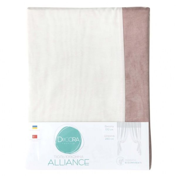 Штора Alliance 290x170 см молочно-рожевий Decora textile