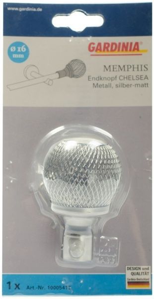 Наконечник Chelsea Gardinia Memphis наборной d16 мм серебряный 