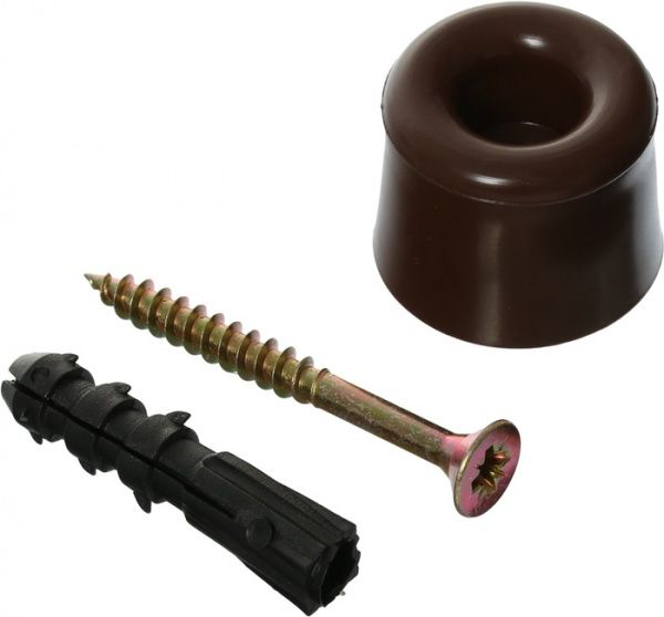 Стопор дверной резиновый 25x35 мм коричневый