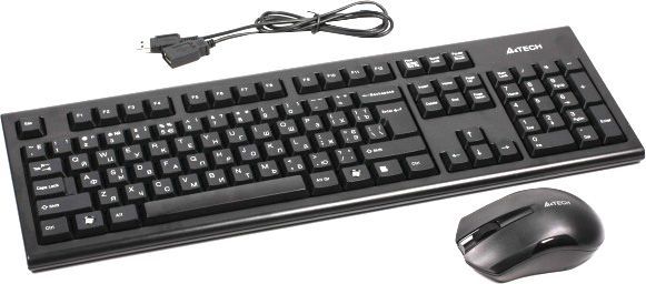 Комплект клавіатура + миша A4Tech 3000N black 