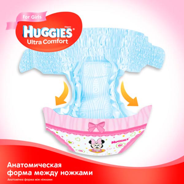 Підгузки Huggies Ultra Comfort 5 12-22 кг 84 шт. для дівчинки