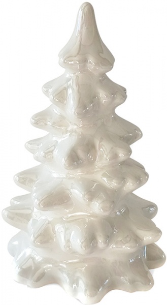 Статуетка Ялинка біла з сяйвом 15x15x26 см 2030-26 Eterna