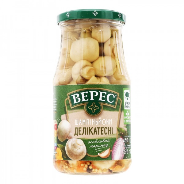 Шампіньйони мариновані Верес Делікатесні 460 г