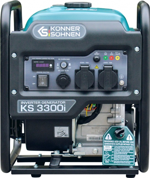 Электрогенераторная установка Konner&Sohnen 3 кВт / 3,3 кВт 230 В KS 3300i бензин