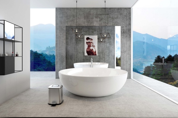 Ведро с педалью Eko REGENT 6 л хром