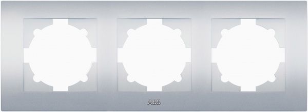 Рамка тримісна ABB Cosmo універсальна сірий металік 612-011000-227