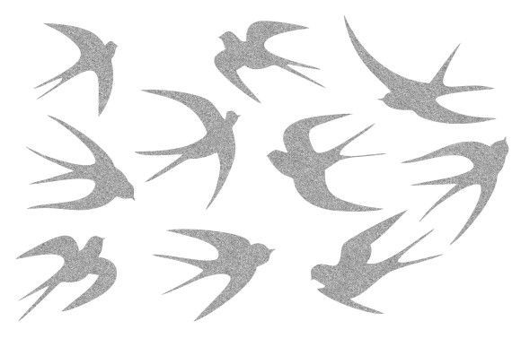 Декор из жидких обоев Ласточки 6 Bioplast 1022 