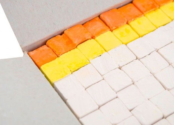 Мел школьный белый + цветной 12x12 мм 100 шт. 1 вересня