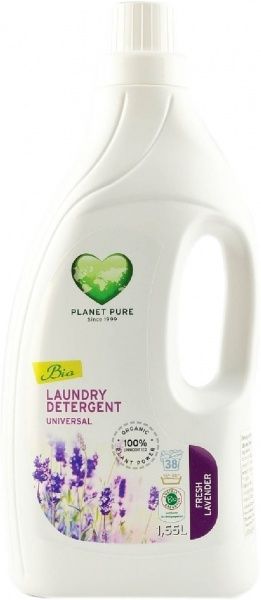 Гель для машинного та ручного прання PLANET PURE органічний рідкий засіб, свіжа лаванда 1,55 л