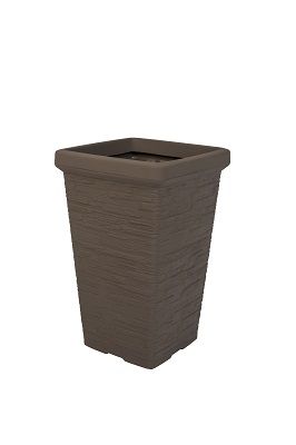 Горщик пластиковий Strata Тоскана квадратний темно-коричневий 
