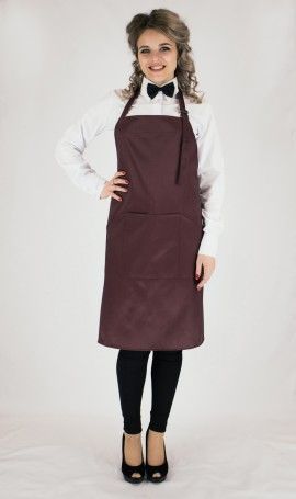 Фартук с нагрудником Lux-Form р. универсальный бордовый