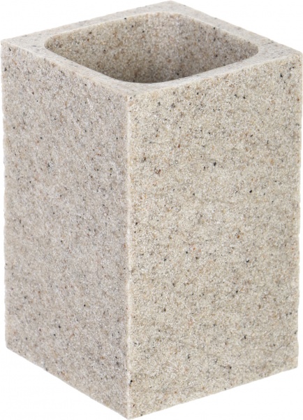 Стакан для зубных щеток Luna Rock бежевый