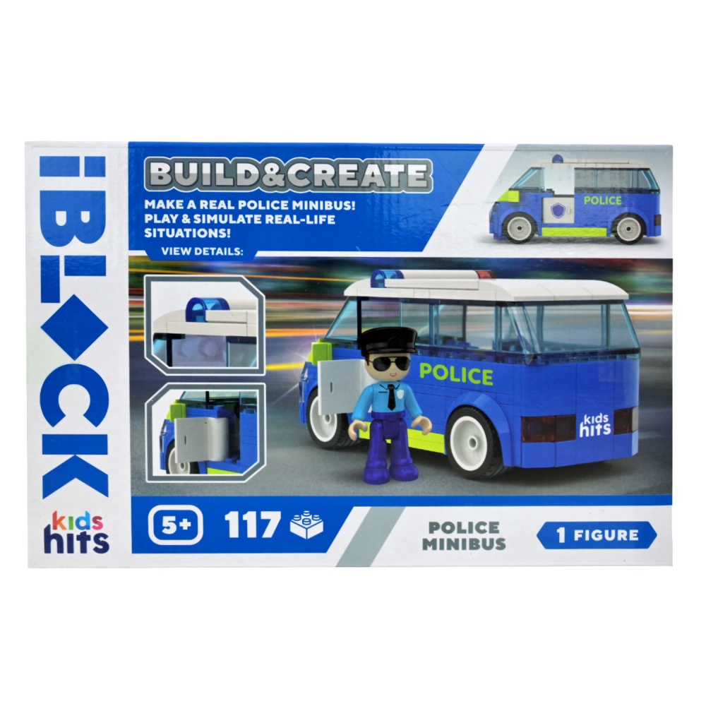 Конструктор Shantou Kids hits IBLOCK JUNIOR Police Van 117 дет. KH41/002/4