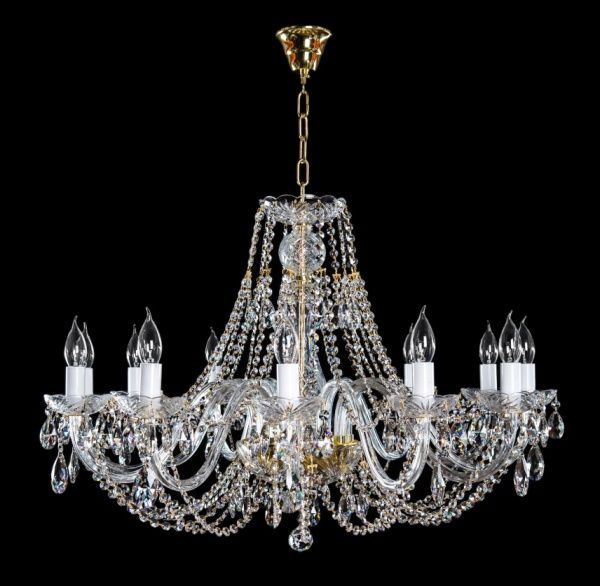 Люстра підвісна Crystal Life 12x40 Вт E14 золото A6130LM-12GO 